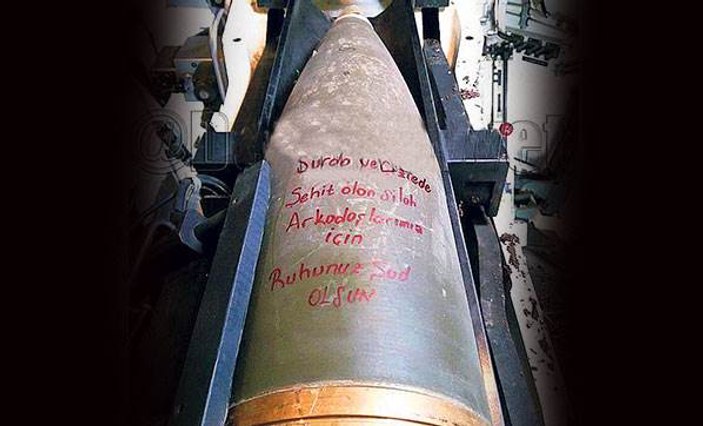 YPG'yi vuran mermilere yazdılar: Şehitlerimiz için