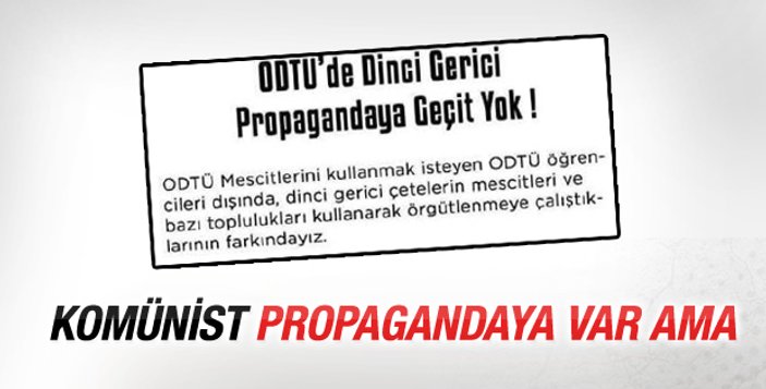 İTÜ'de Komünistler camiyi protesto edecek