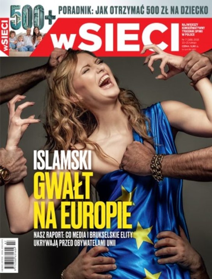 Polonya'da bir dergi Müslümanları tecavüzcü gibi gösterdi