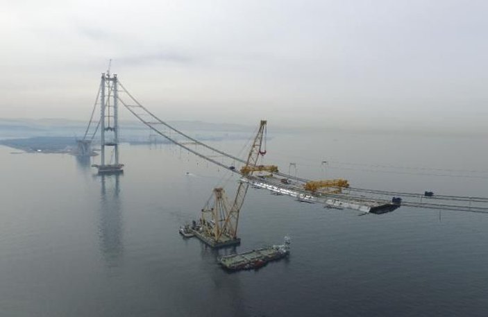 Körfez Geçiş Köprüsü'nde 275 metre tamamlandı