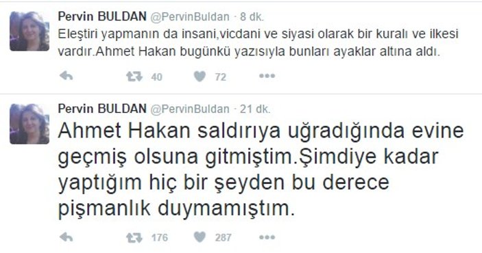 Pervin Buldan'ın Ahmet Hakan pişmanlığı