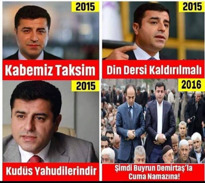 Kabemiz Taksim diyen Demirtaş'ın değişimi caps oldu