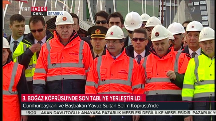 Erdoğan ve Davutoğlu 3. Köprü'de yürüdü