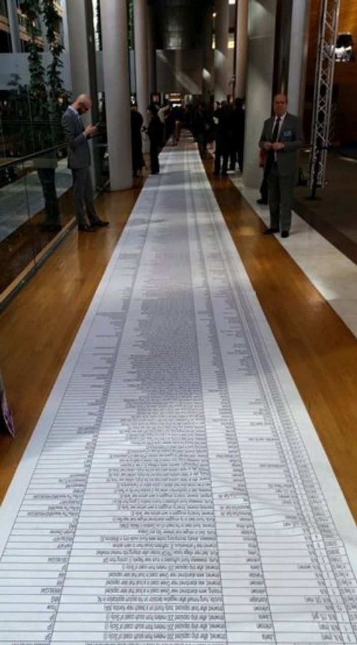 Avrupa Parlamentosu'nda mülteci eylemi