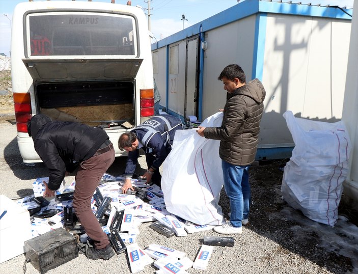 Erzurum'da kaçak sigara operasyonu