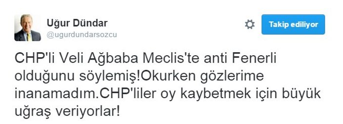 CHP'li Veli Ağbaba'ya Fenerbahçelilerden tepki