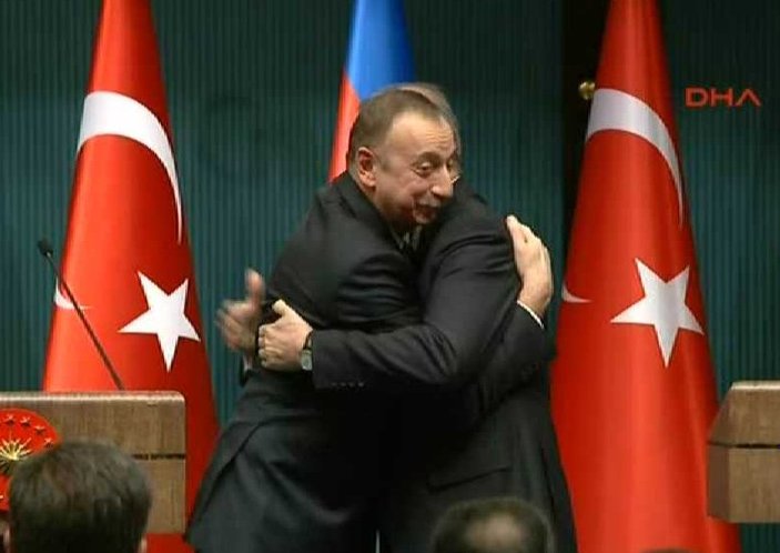 Cumhurbaşkanı Erdoğan Aliyev'le basın toplantısı düzenledi