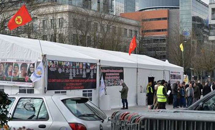 Belçika zirve öncesi PKK çadırına izin verdi