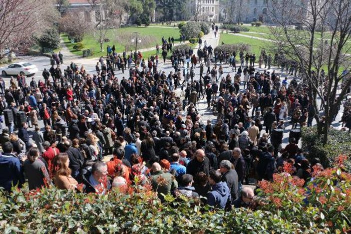 Boğaziçi Üniversitesi'nde tutuklamalara tepki eylemi