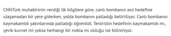 Hürriyet'in canlı bomba manşeti: Erken patladı