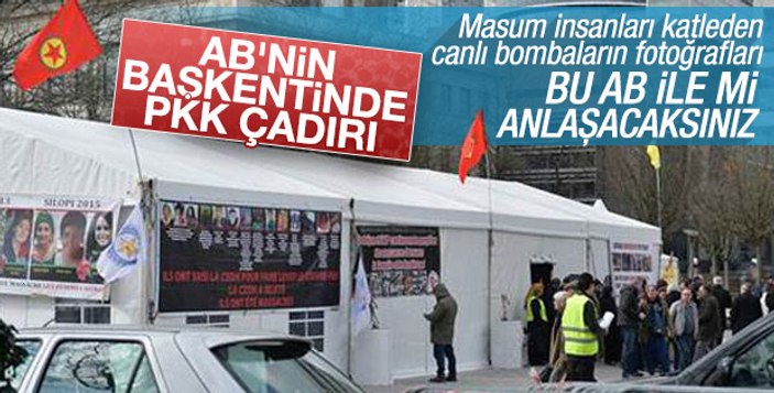 Brüksel'deki PKK çadırı kaldırıldı