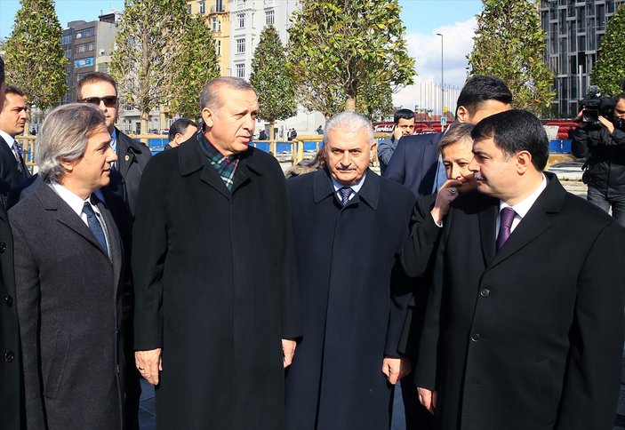 Cumhurbaşkanı Erdoğan Taksim'e gitti