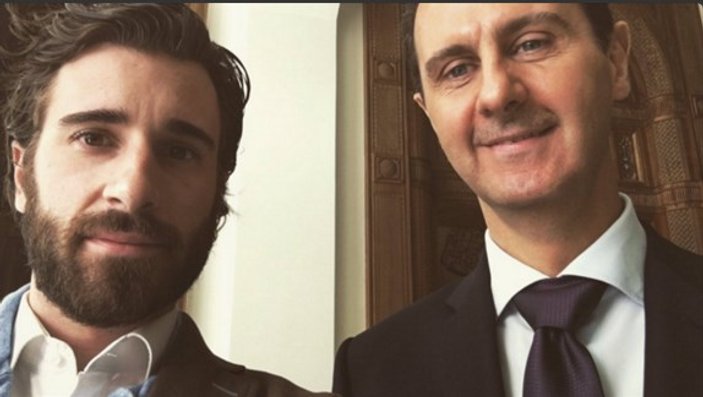 Fransız gazeteci Esad'la selfie çekti