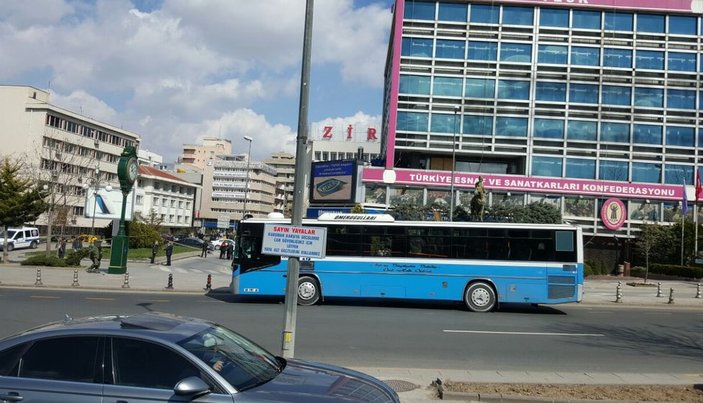 Ankara'da bombalı otobüs şüphesi