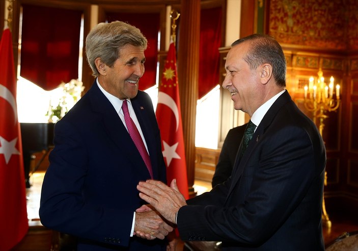 Cumhurbaşkanı Erdoğan John Kerry ile görüştü