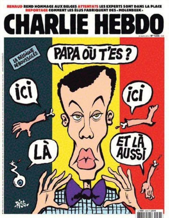 Charlie Hebdo'nun tepki alan Belçika saldırısı karikatürü