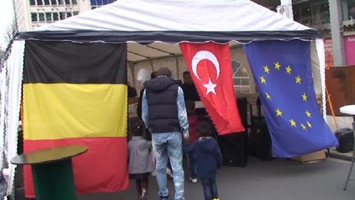 Brüksel’de Türk çadırı kuruldu