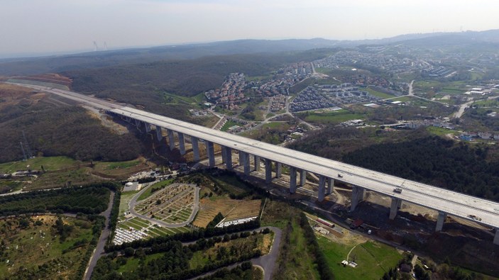 3. Köprü'nün akıllı otoyolu havadan görüntülendi