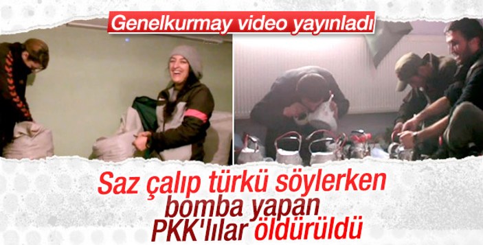 Gri listedeki PKK'lı Emel bomba yaparken görüntülenmişti