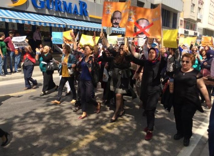 AK Partili ve CHP'li kadınlardan karşılıklı protesto