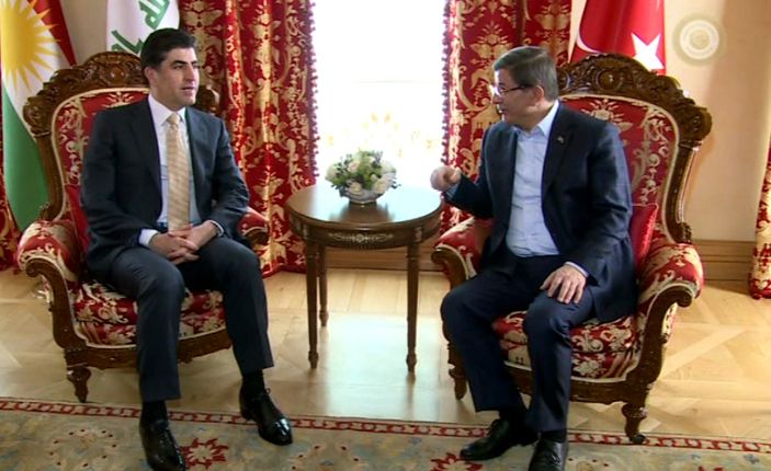 Başbakan Davutoğlu Barzani ile görüştü
