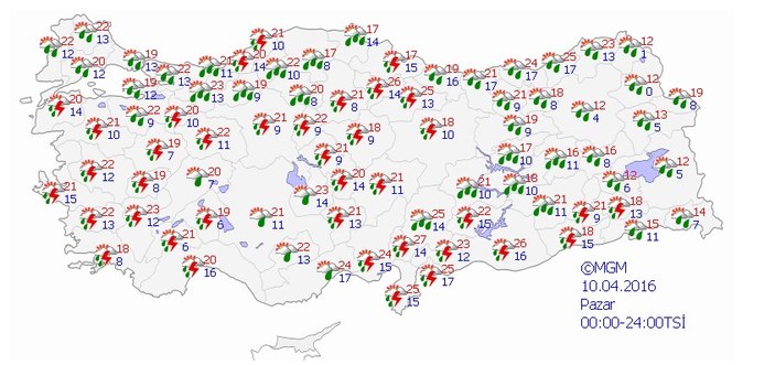 Meteoroloji'den sağanak yağış uyarısı