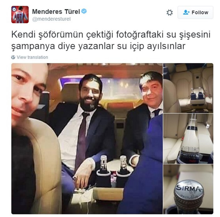 Menderes Türel'den şampanyalı kutlama iddiasına cevap