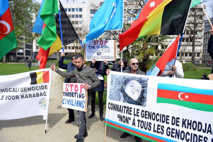 Brüksel'de Ermenistan protestosu