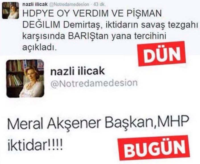 Nazlı Ilıcak HDP-MHP arasında sıkıştı