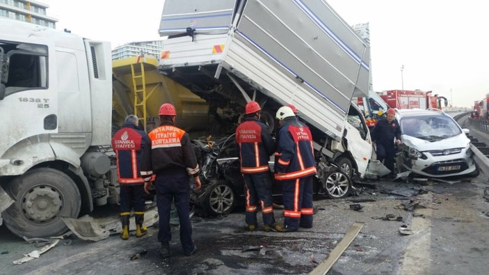 TEM Otoyolu'nda zincirleme trafik kazası