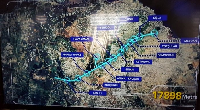 Antalya'ya yapılan 19 km raylı sistem 5 ayda bitti