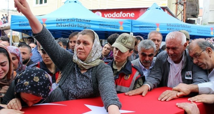 Kahramanmaraş şehidini uğurladı