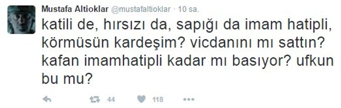 Mustafa Altıoklar imam hatiplilere hakaret etti