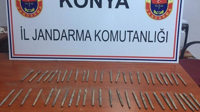 Konya'da kalem görünümlü suikast silahı yakalandı