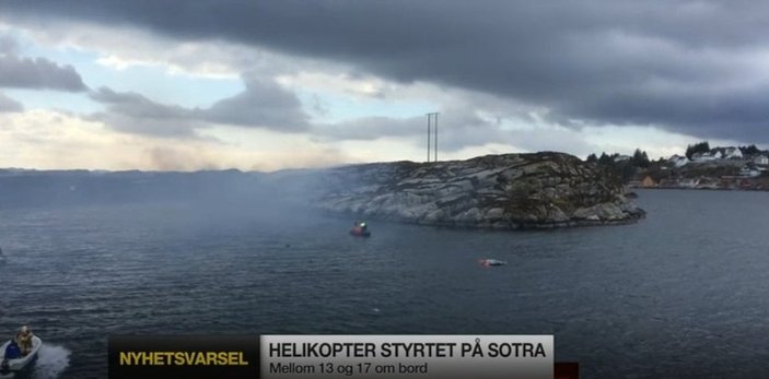 Norveç'te helikopter kazası