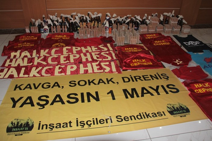 İstanbul'da 1 Mayıs kutlamalarında ele geçirilenler