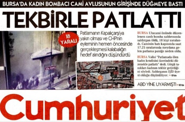 Bursa'daki canlı bomba PKK'lı çıktı