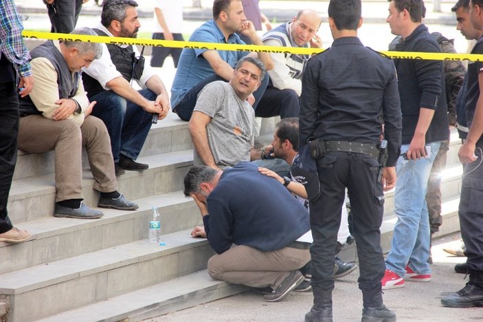 Gaziantep'te polisler arkadaşlarına ağladı
