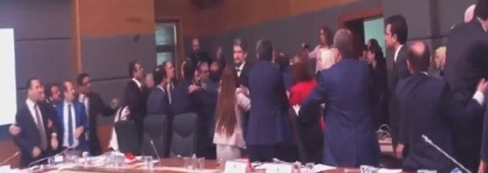 Dokunulmazlık toplantısında HDP'liler yine kavga çıkardı