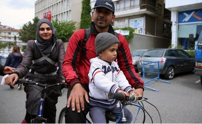 Suriyeli sığınmacı Mardin'den Ankara'ya pedal çevirdi