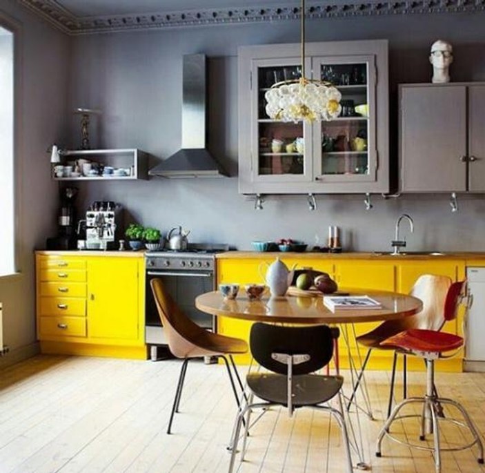 Mutfak dekorasyonuna renk katın