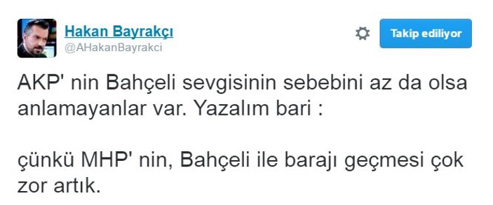 SONAR Başkanı Bayrakçı: Bahçeli gitmezse MHP baraj altı