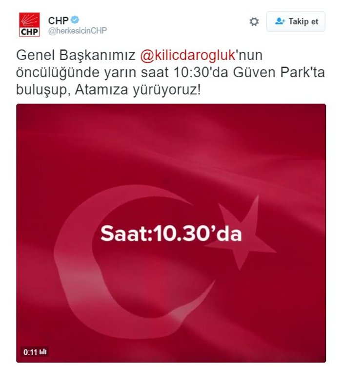 Kılıçdaroğlu Anıtkabir'e yürüyecek