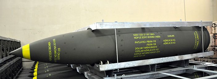 Türkiye'nin ilk sığınak delici bombaları