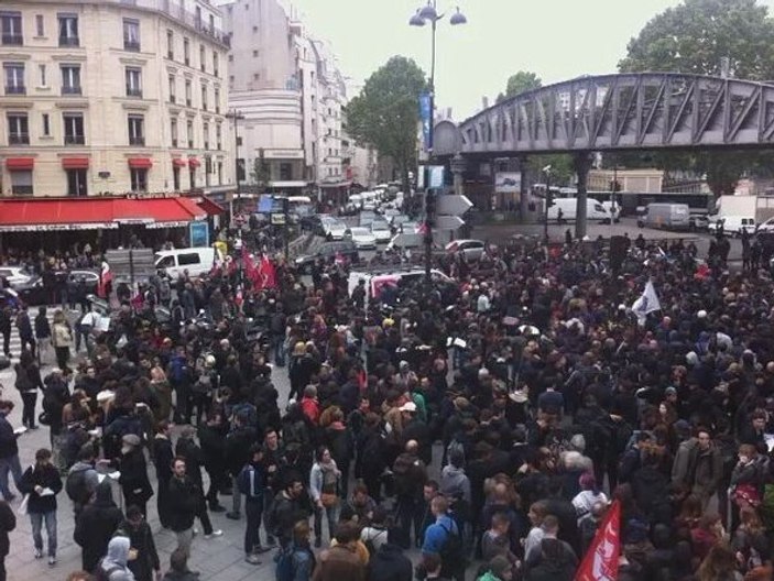 Clement Meric için Paris'te gösteri düzenlendi