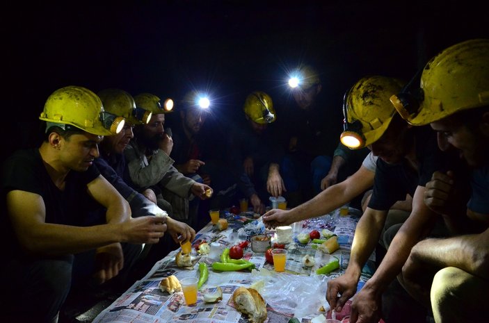 Zonguldak'taki maden ocağında ilk sahur