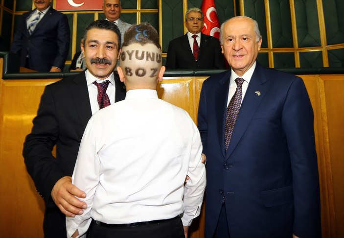 MHP'li gençten Bahçeli'ye mesaj veren saç traşı