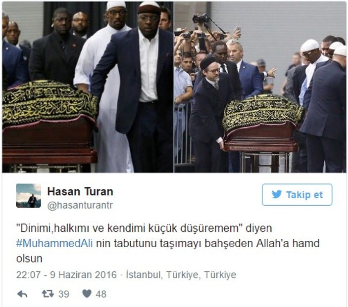 Muhammed Ali'nin tabutunu taşıyan tek Türk Hasan Turan