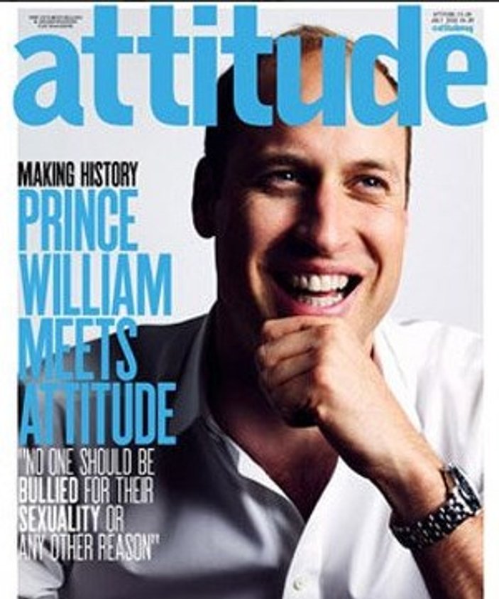 Prens William eşcinsel dergisi Attitude'a kapak oldu