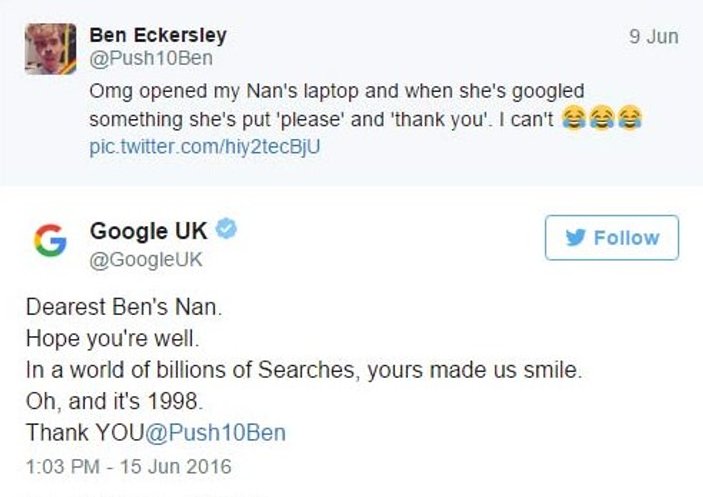 Google'ın dikkatini çeken 86 yaşındaki İngiliz büyükanne
